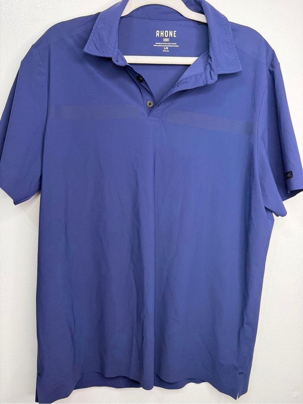 RHONE Purple-Blue Performance Polo